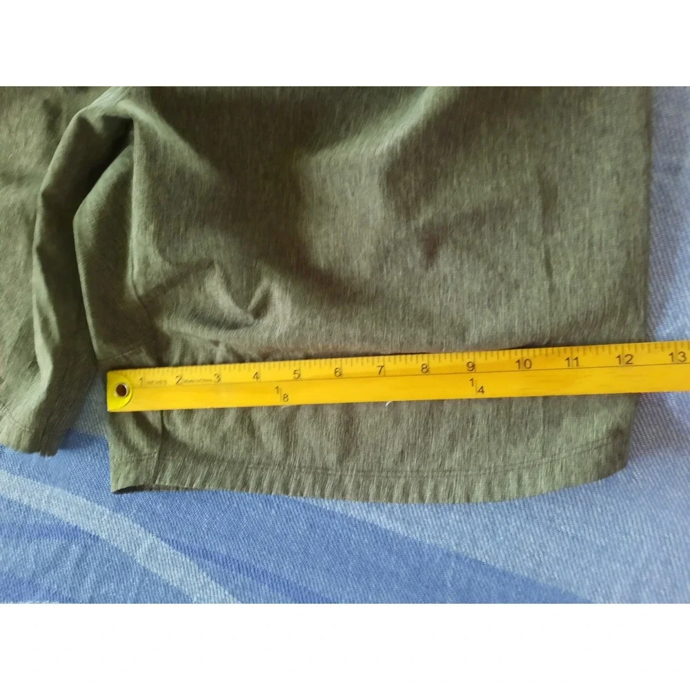 Prana Mens Mojo Shorts Olive Green Heather Stretch Yoga Climbing Size L 36-38 - Picture 7 of 8